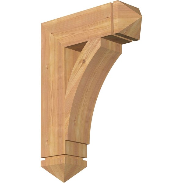 Ekena Millwork Thorton Arts & Crafts Smooth Bracket, Western Red Cedar, 5 1/2"W x 20"D x 28"H BKT06X20X28THR03SWR - main
